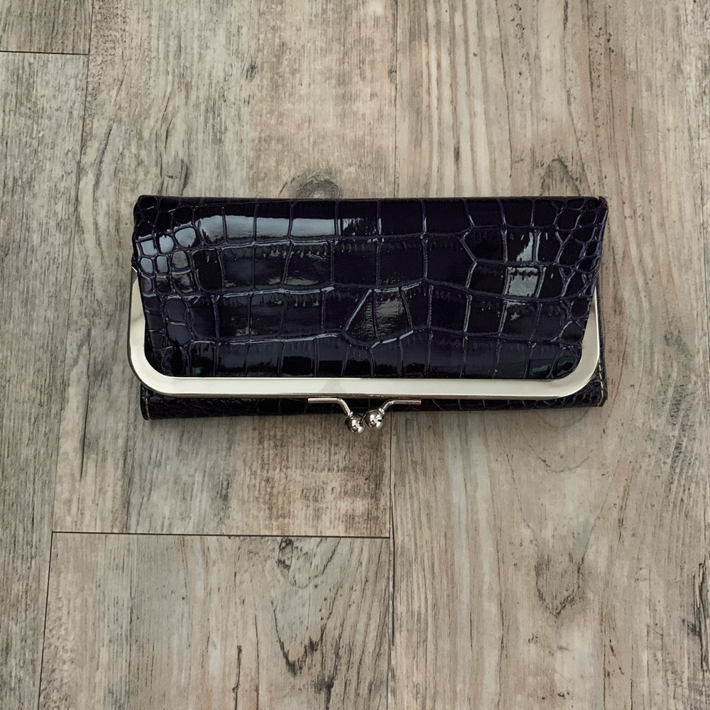brand new faux crocodile clutch/wallet
